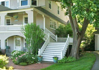 Front Stairs of Grand Seaside Cottage Rental in York Harbor Maine