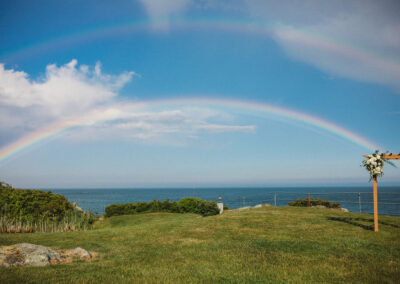 Rainbow over Stage Neck Inn in York Harbor, Maine