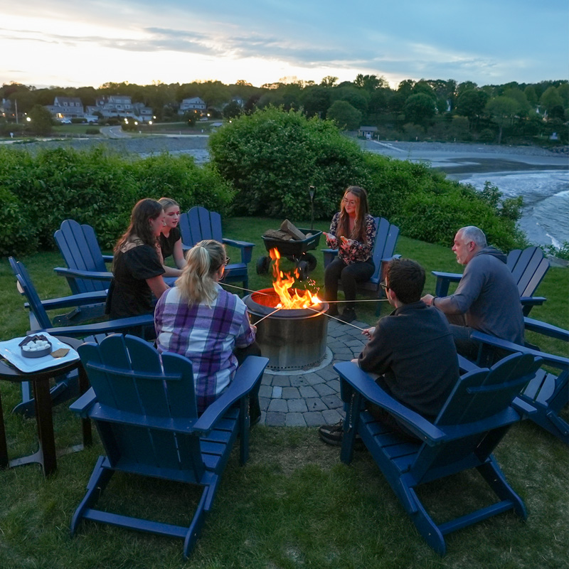 Fire Pit Overlooking York Harbor Beach in Maine