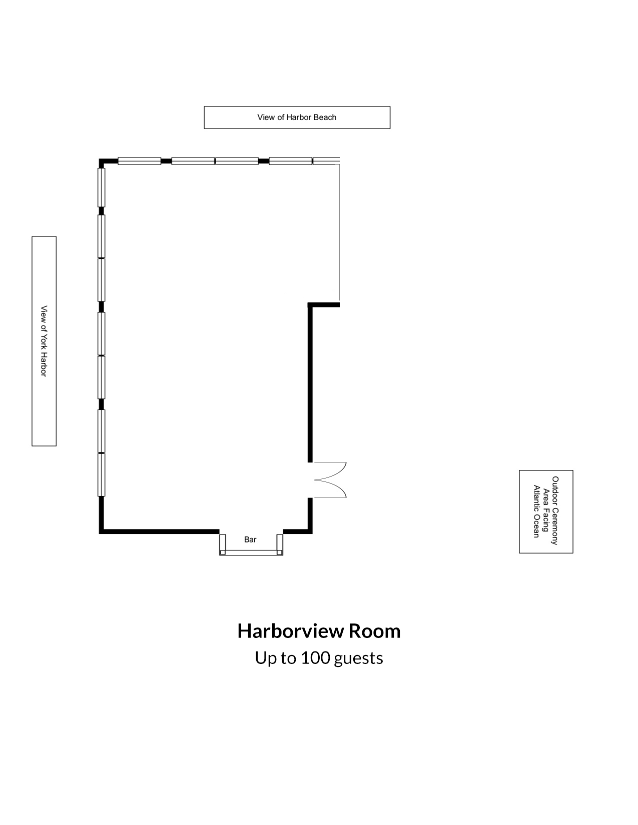 Harborview Room Wedding Floorplan